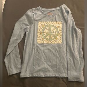 Peace Sign Blue Kids Shirt